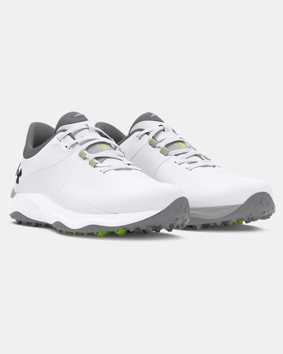 Men's UA Drive Pro Spikeless Wide Golf Shoes, White, pdpMainDesktop image number 3